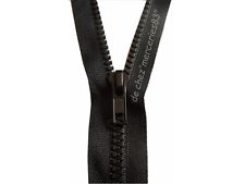 1 fermeture éclair NOIR ouvrable plastique de 40 cm à 110 cm au choix