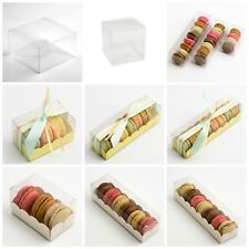 Clear Macaron / Macaroon Boxes Plain or Inserts Favour Gift Boxes (Box Only)