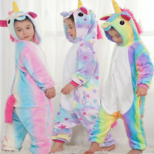 Pyjamas Vêtements de Nuit Enfant Arc-en-Licorne Kigurumi Mignon Cosplay Costume