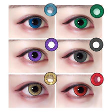 1Pair Circle Colored Contact Lenses Yearly Use Cosplay Party Colorful Eye Pratiq