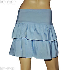 Minirock Stretchrock Volantrock Sommerrock mit breitem Bund Gr. S/M M/L hellblau